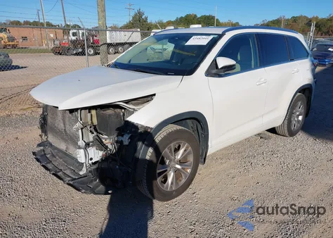 2015 Toyota Highlander Xle V6 из США, поврежденный, VIN 5TDJKRFH7FS098918